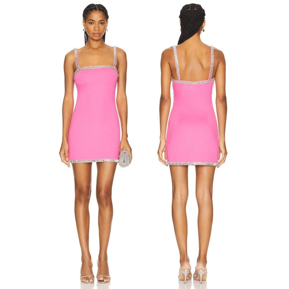 Retrofete Regina Mini Dress Crystal Embellished Cocktail Barbiecore Party XS